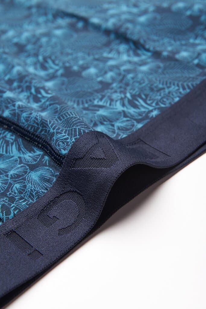 Dagi Petrol Blue D-Men Petrol Patterned Compact Cotton Boxer Shorts 3