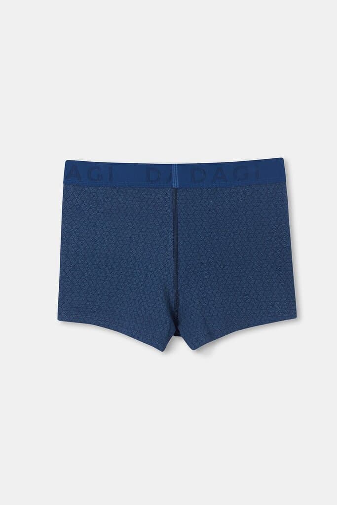 Dagi Indigo D-Men Patterned Compact Cotton Boxer Shorts 2