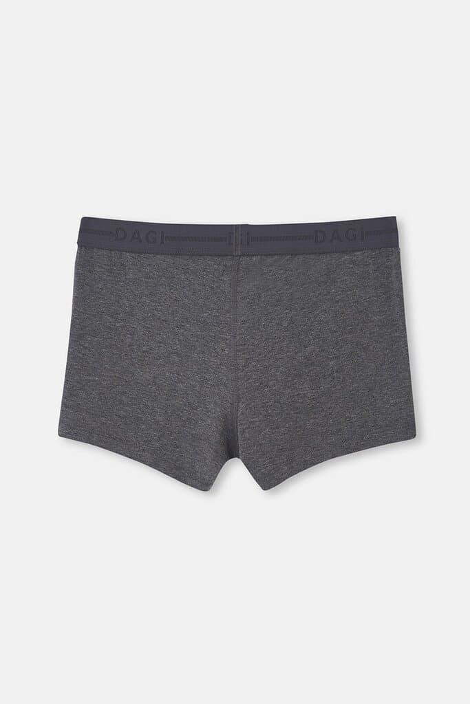 Dagi Men's Charcoal Melange Compact Cotton Boxer Shorts 2
