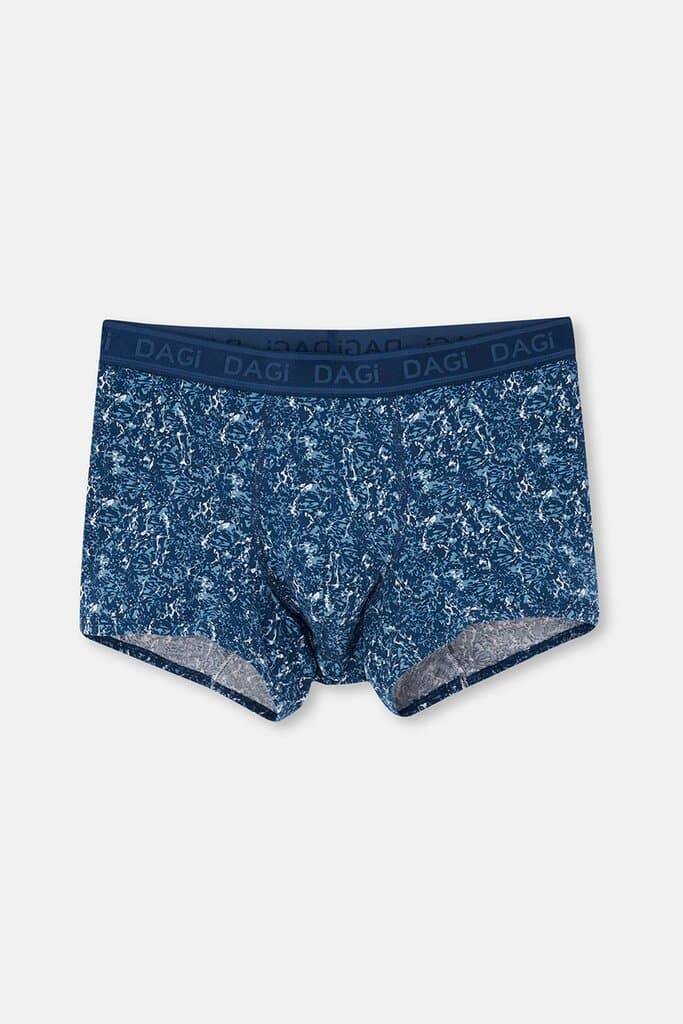 Dagi Navy Blue 4210 Patterned Micro Modal Boxer Shorts