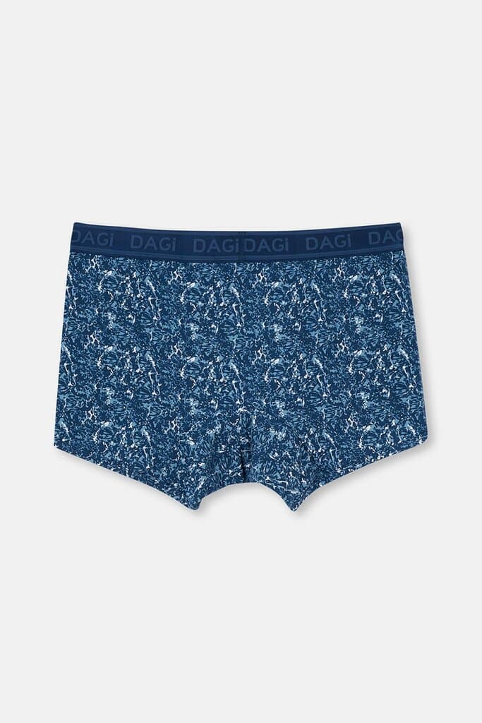 Dagi Navy Blue 4210 Patterned Micro Modal Boxer Shorts 2