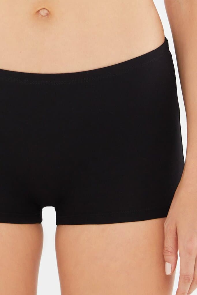 Dagi Women's Black Cotton Boxer Shorts 4
