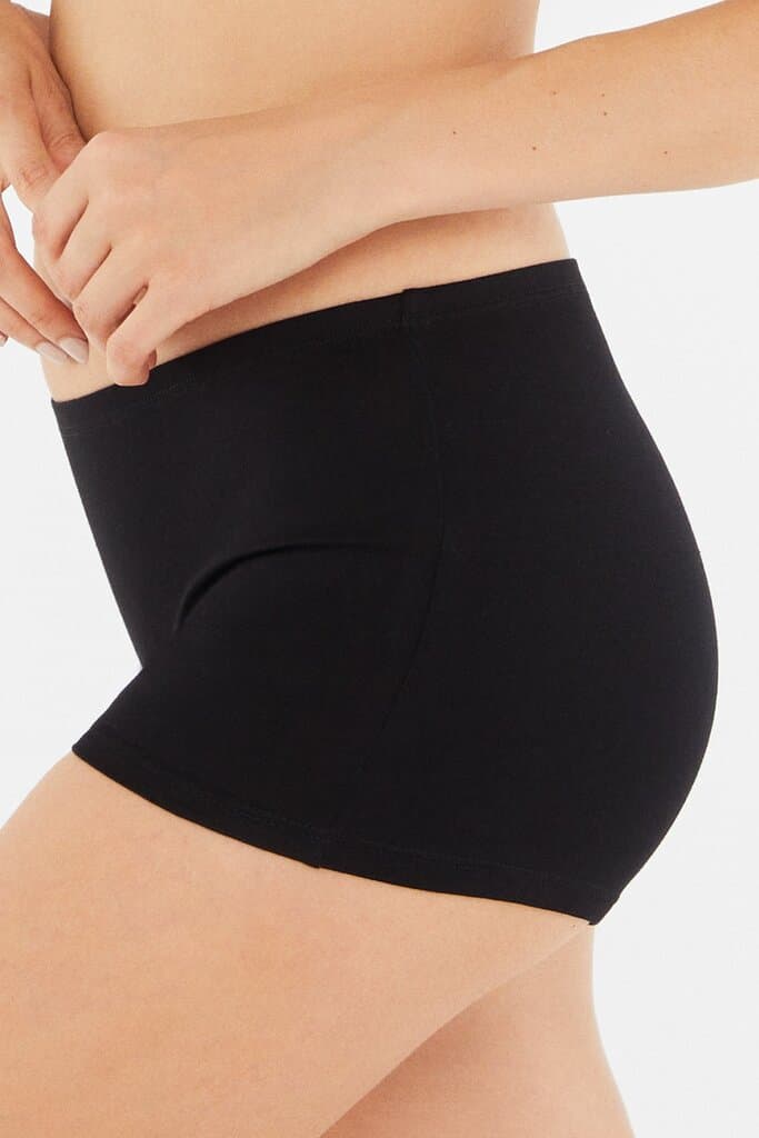 Dagi Women's Black Cotton Boxer Shorts 5