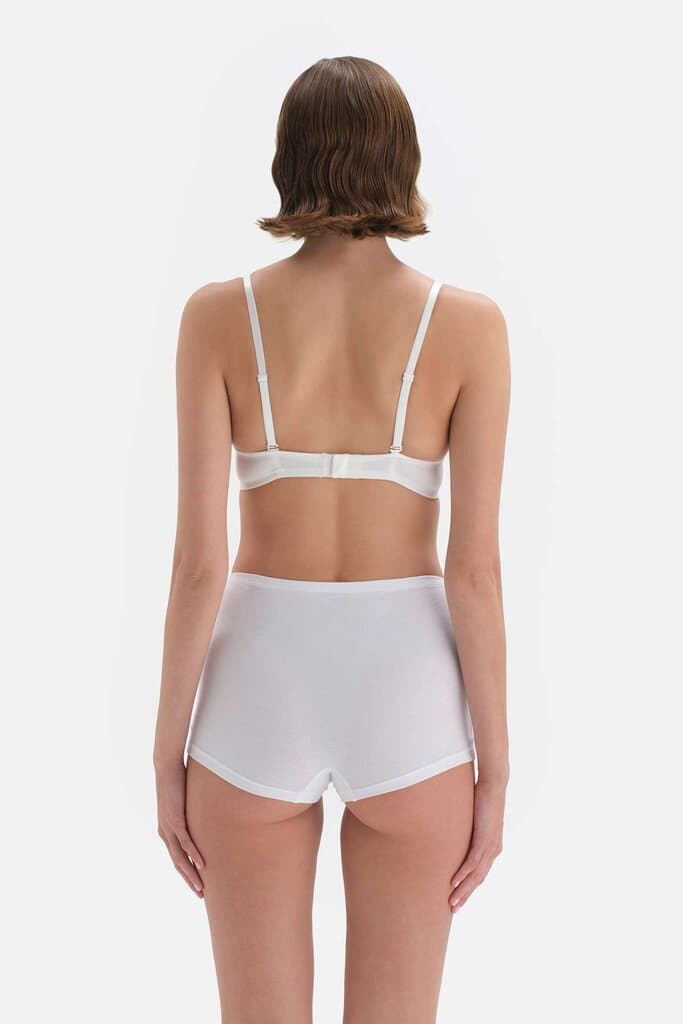 Dagi Women's White Cotton Boxer Shorts 3