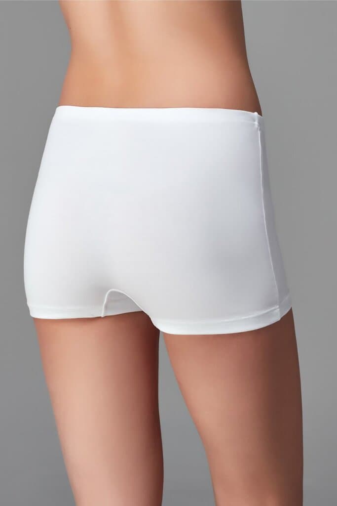 Dagi Women's White Cotton Boxer Shorts 5