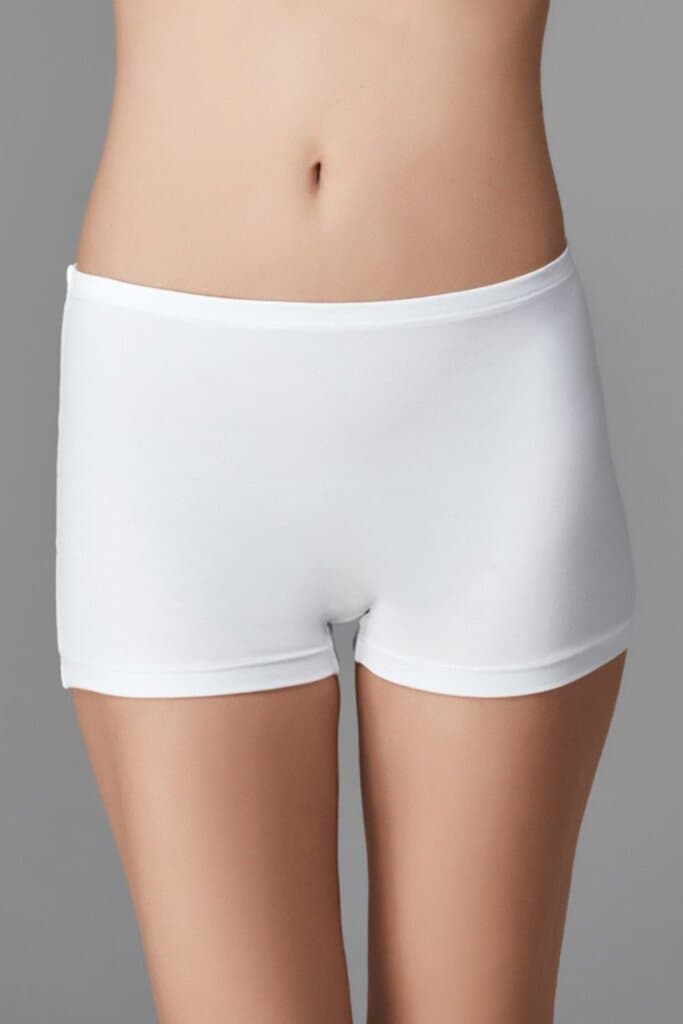 Dagi Women's White Cotton Boxer Shorts 6