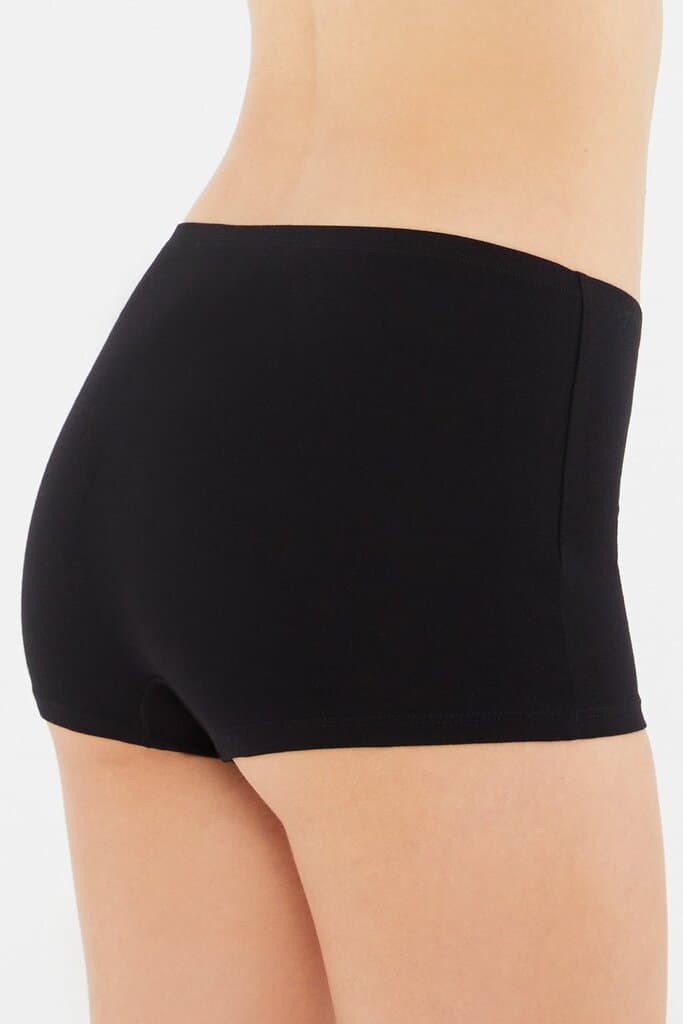 Dagi Women's Black Cotton Boxer Shorts 2