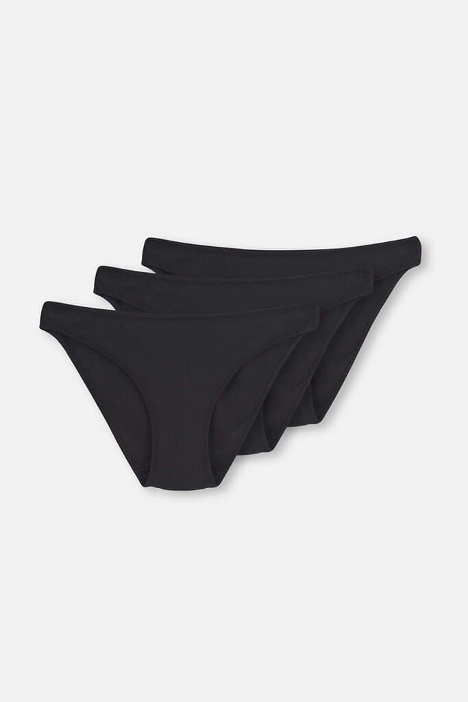 Dagi Women's 3-Pack Low-Rise Seamless Black Briefs