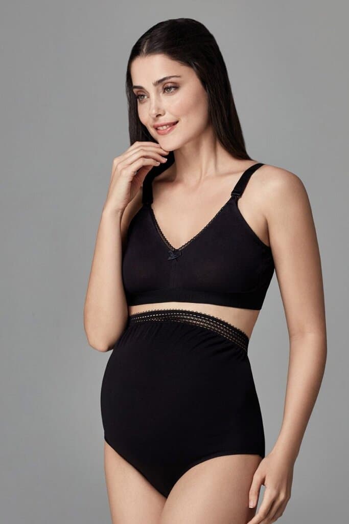 Dagi Black Cotton Maternity Briefs