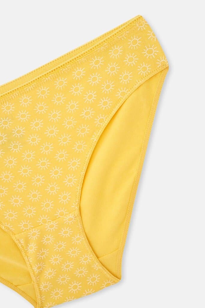 Dagi Women's 3-Pack Multicolor Sunflower Print Briefs 6