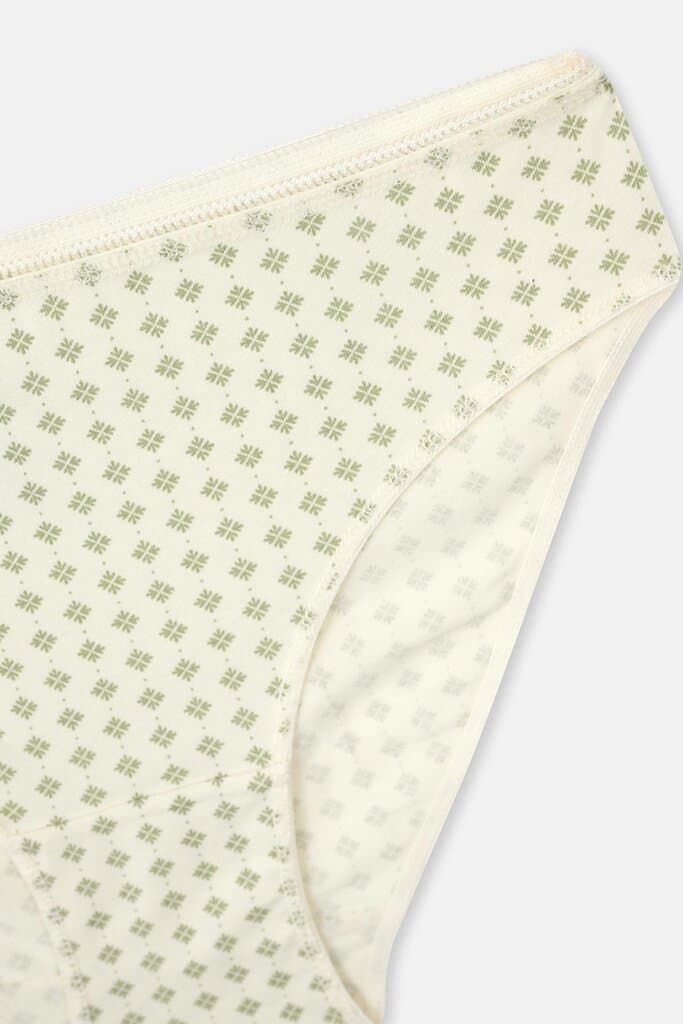 Dagi Women's 3-Pack Salmon-Green Patterned Briefs 3