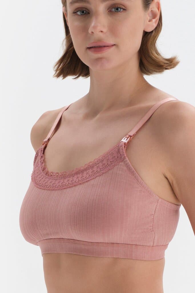 Dagi Salmon Lace Detail Nursing Bra 5