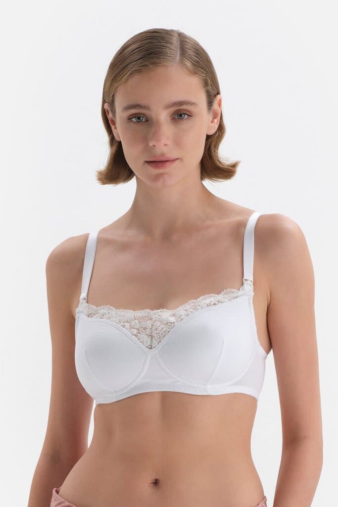Dagi Modal Nursing Bra with Ecru Lace Detail