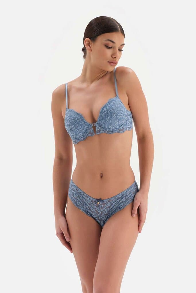 Dagi Blue Lace Accentuate Bra 4