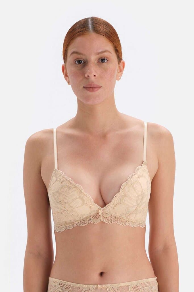 Dagi Beige Lace Detail Bralette