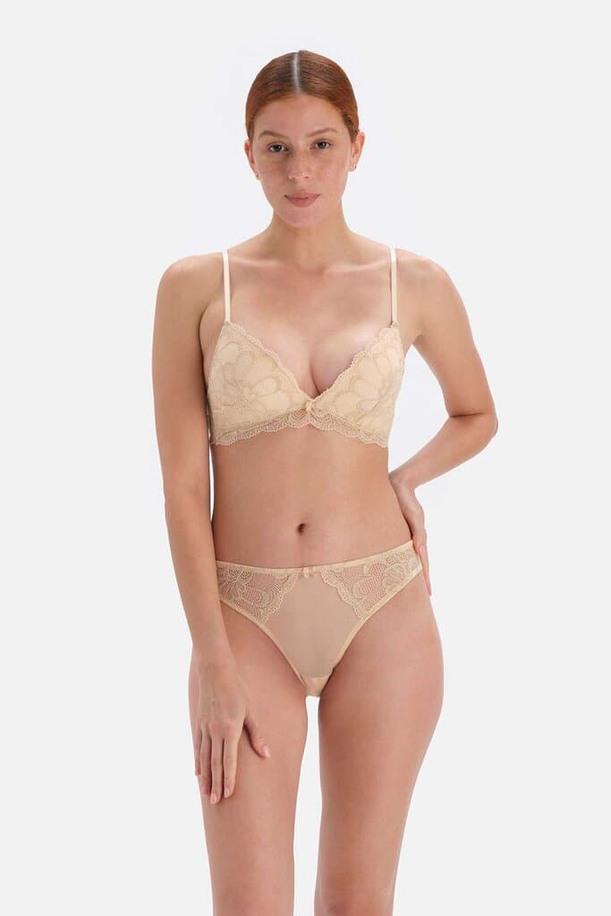 Dagi Beige Lace Detail Bralette 5