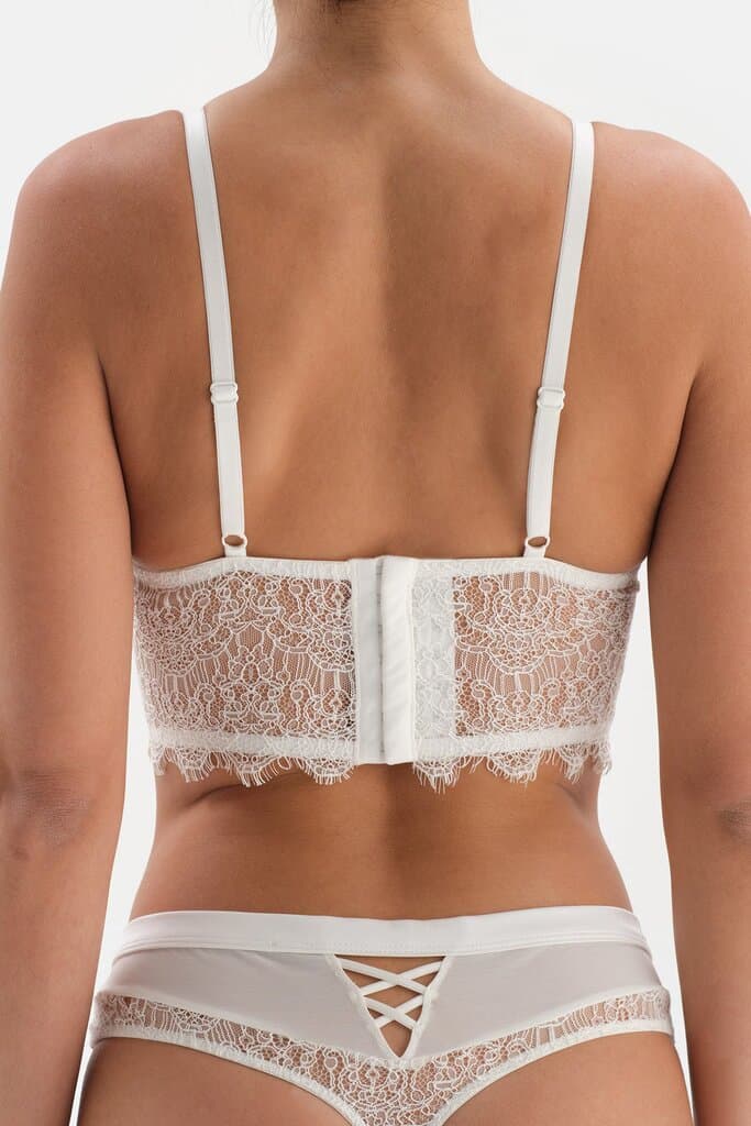 Dagi White Padded Underwired Lace Bralette 5