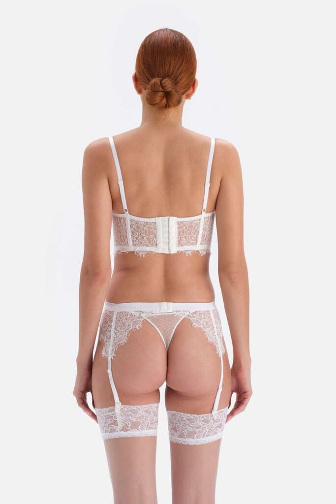 Dagi White Padded Underwired Lace Bralette 8