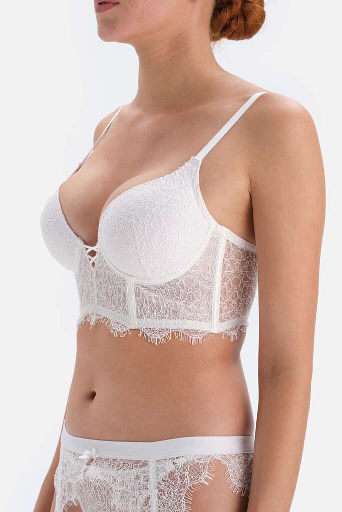Dagi White Padded Underwired Lace Bralette 9