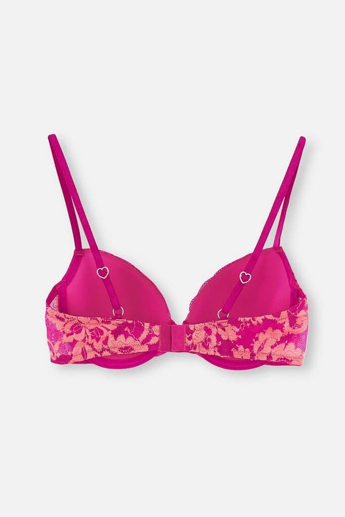 Dagi Pink Heart Detail Underwire Lace Bra 7