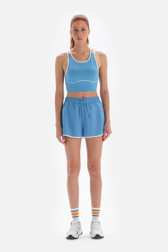 Light Blue Dagi Active Backless Sports Bra 4