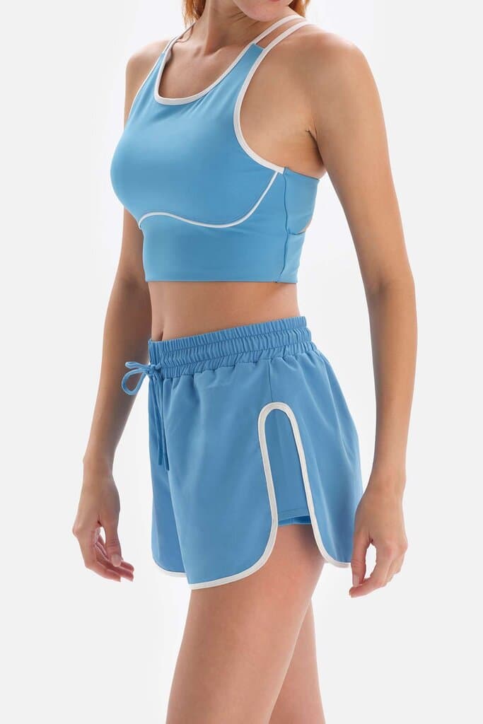 Light Blue Dagi Active Backless Sports Bra 6