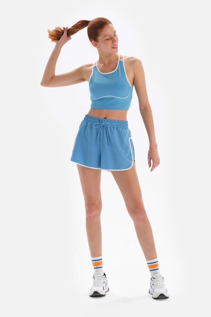 Light Blue Dagi Active Backless Sports Bra 8