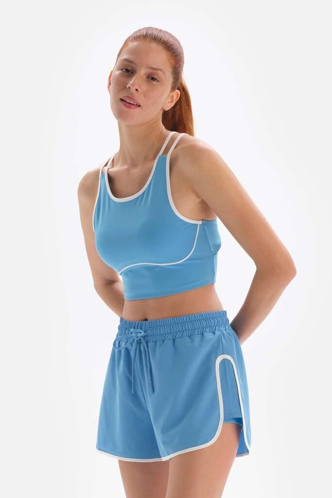 Light Blue Dagi Active Backless Sports Bra