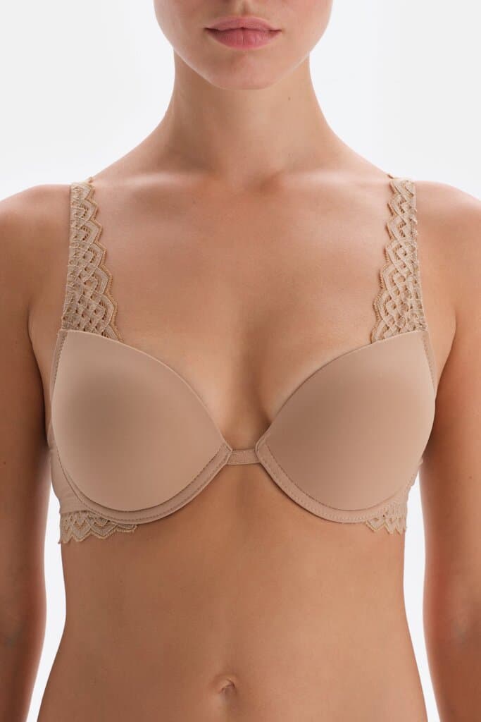 Dagi Premium Basic Padded Bra with Dark Skin Lace Detail 7