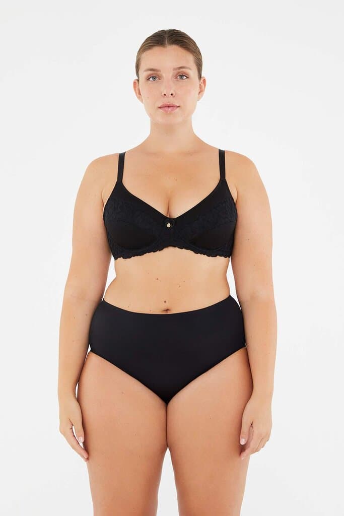 Dagi Black Verona Accessory Detailed Minimizer Bra 4