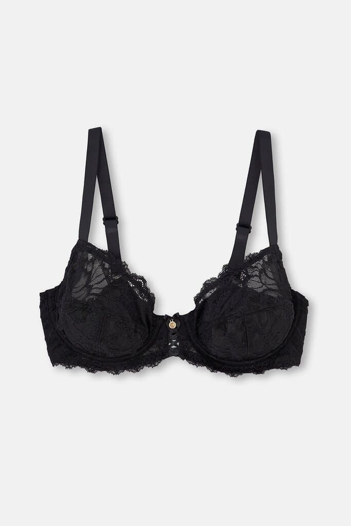Dagi Black Poppy Lace Detail Shaping Bra