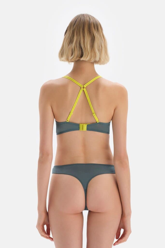 Dagi Green Triangle Lace-Detailed Bralette 2
