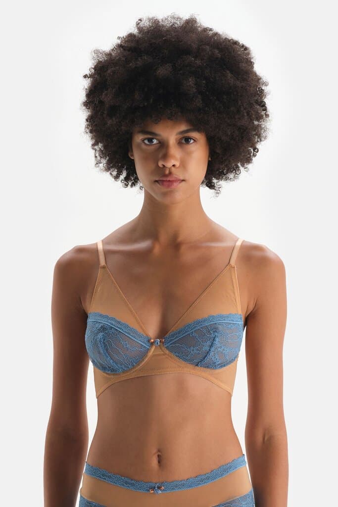 Dagi Lace-Detailed Tulle Shaping Bra