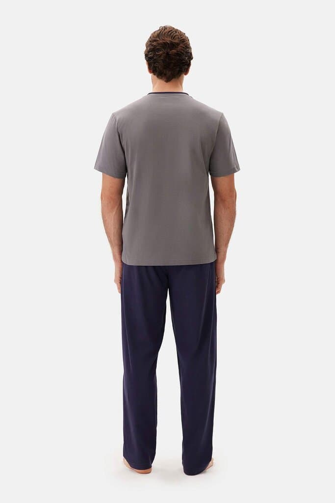 Dagi Smoked Short-Sleeve Patlı T-Shirt and Pants Pajama Set 2