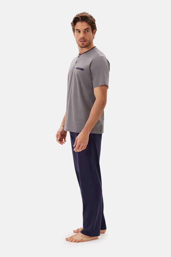 Dagi Smoked Short-Sleeve Patlı T-Shirt and Pants Pajama Set 3