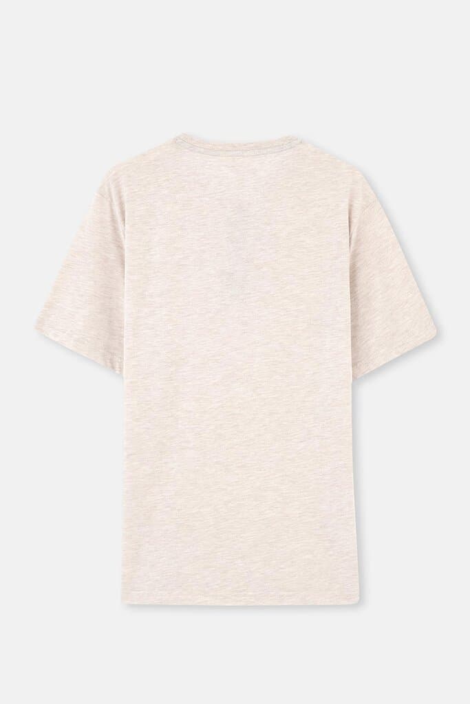 Dagi Beige Half-Button Short-Sleeve Cotton Pajama Set 3