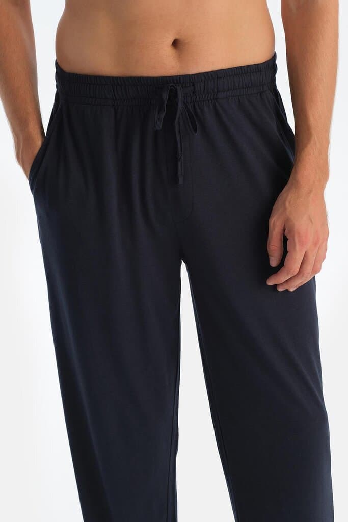 Dagi Navy Blue Long-Sleeve Three-Piece Pajama Set 4