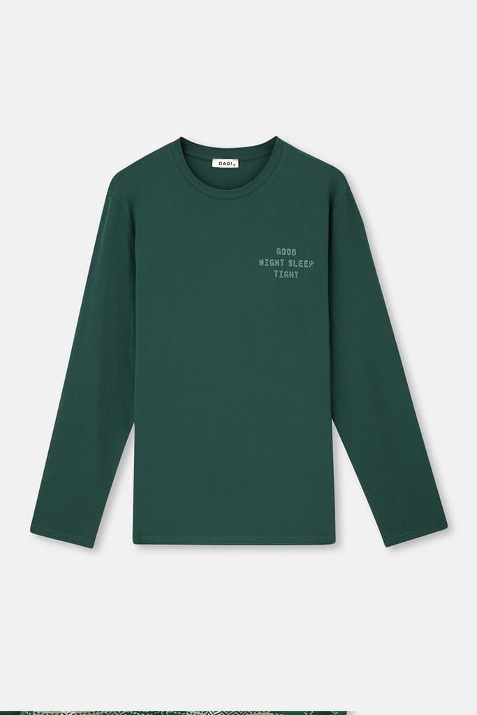 Dagi Men's Green Long-Sleeve Pajama Set 2