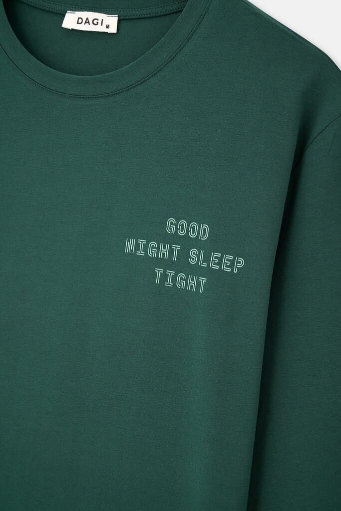 Dagi Men's Green Long-Sleeve Pajama Set 4