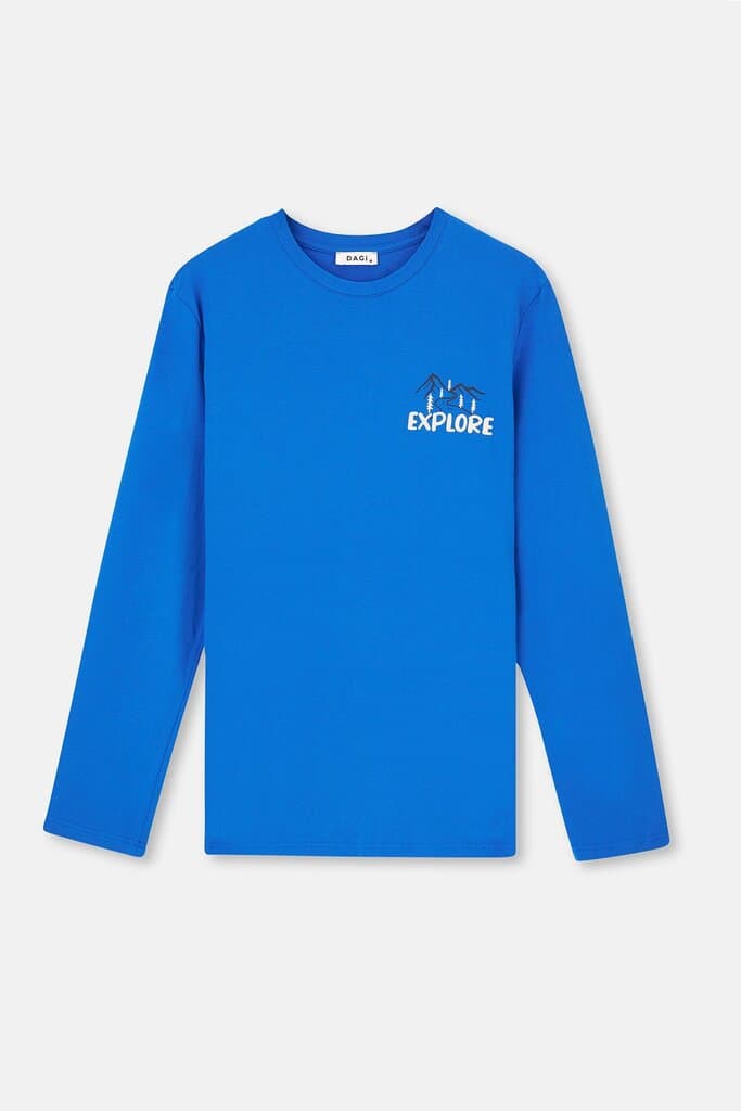 Dagi Men's Blue Long-Sleeve Pajama Set 2