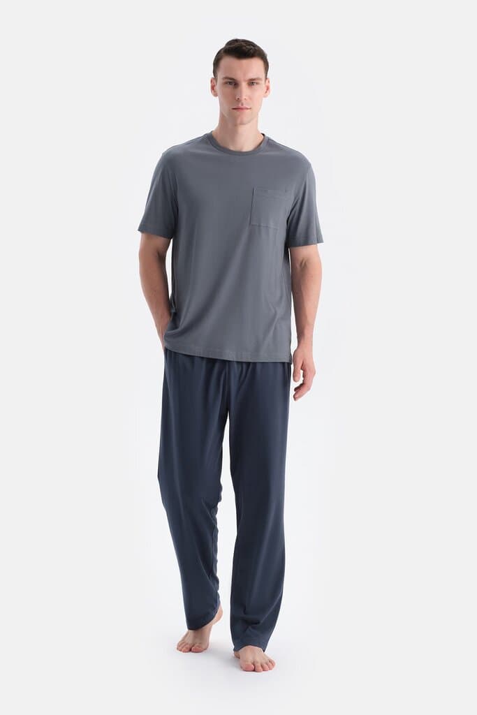 Dagi Indigo Pocket T-Shirt and Pants Set