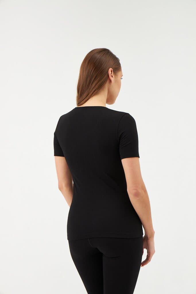 Dagi Black Women's Thermal Short Sleeve Top 4