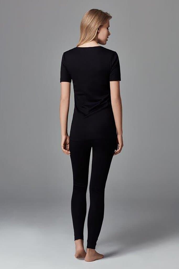 Dagi Black Women's Thermal Short Sleeve Top 7