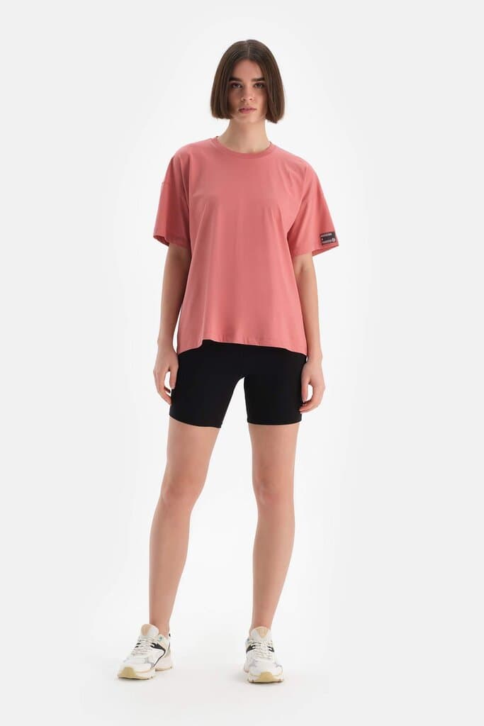 Dagi Rose Print Active Women's Wellness Cotton T-Shirt 3