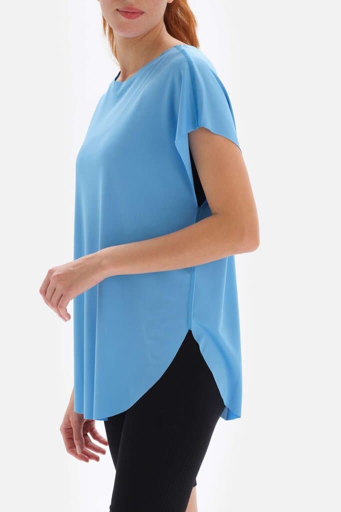 Light Blue Dagi Active Boat Neck T-Shirt 3