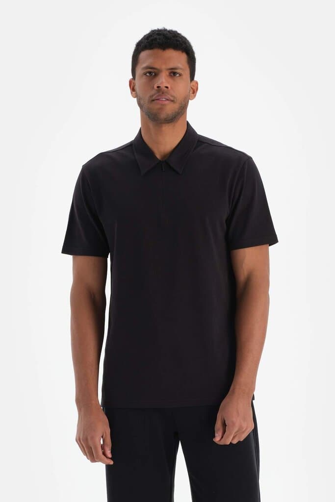 Black Dagi Active Men's Zip T-Shirt 2