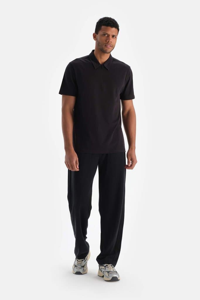 Black Dagi Active Men's Zip T-Shirt 5