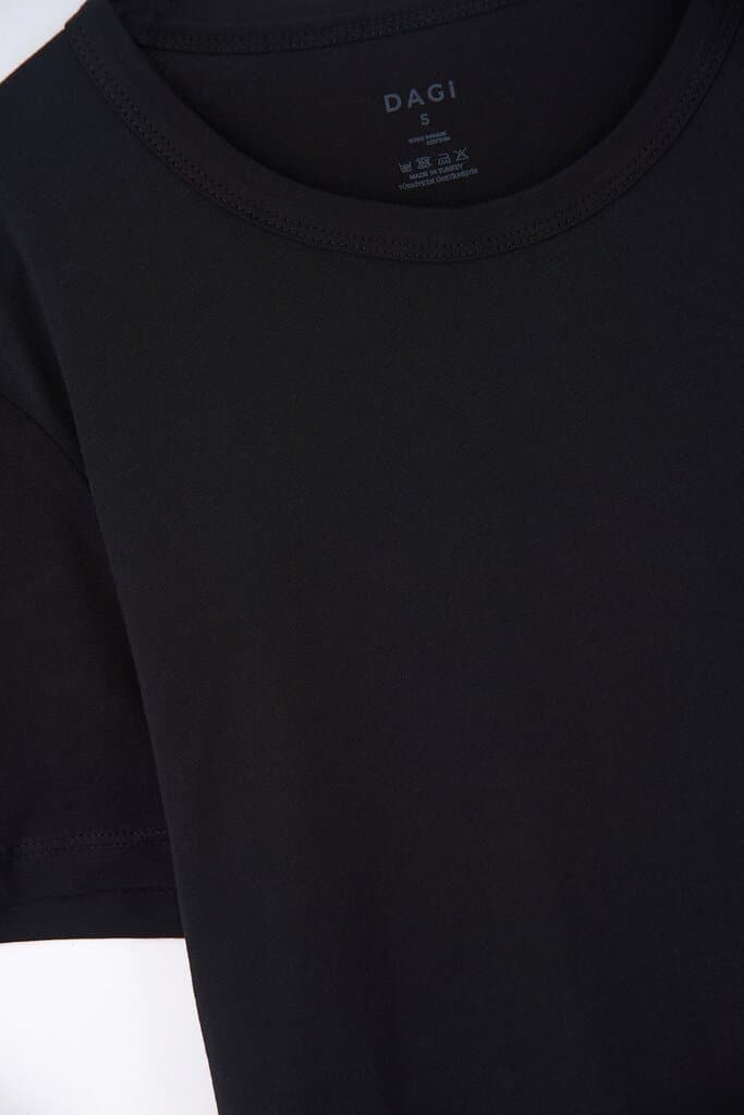Dagi Black Crew Neck T-Shirt 3