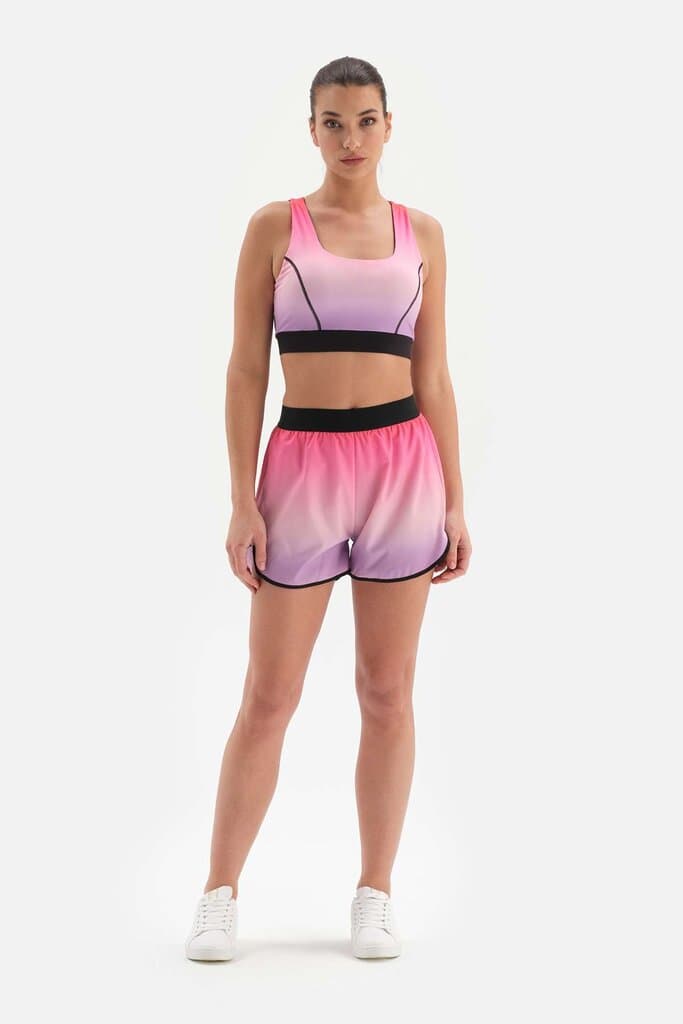 Dagi Pink Mountain Active Shorts with Leggings 3