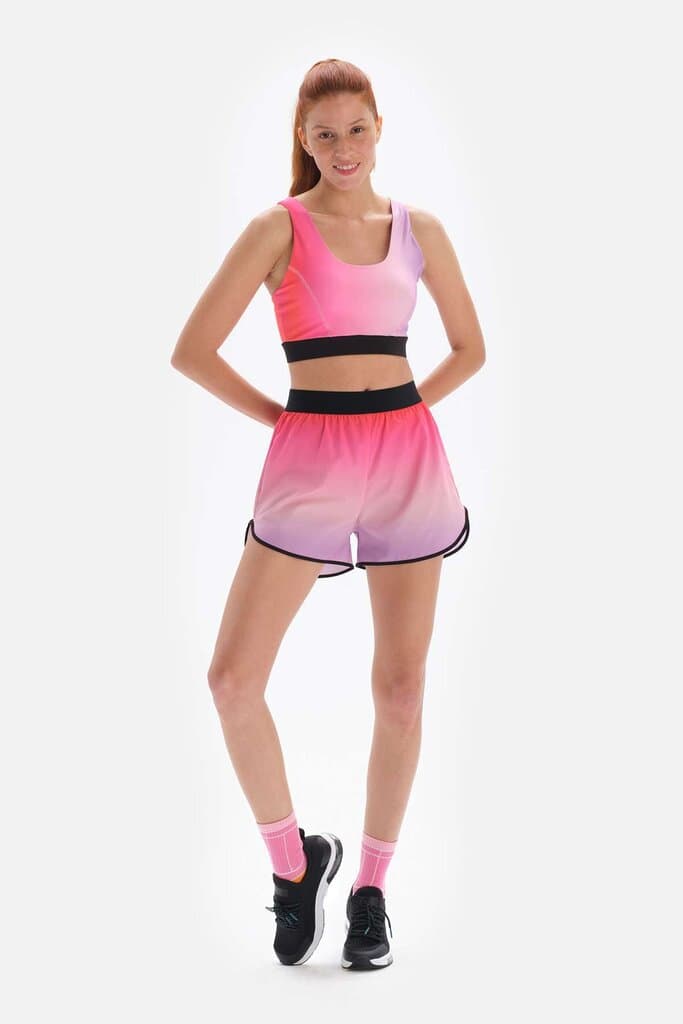 Dagi Pink Mountain Active Shorts with Leggings 6